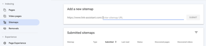 Google Search Console Sitemaps