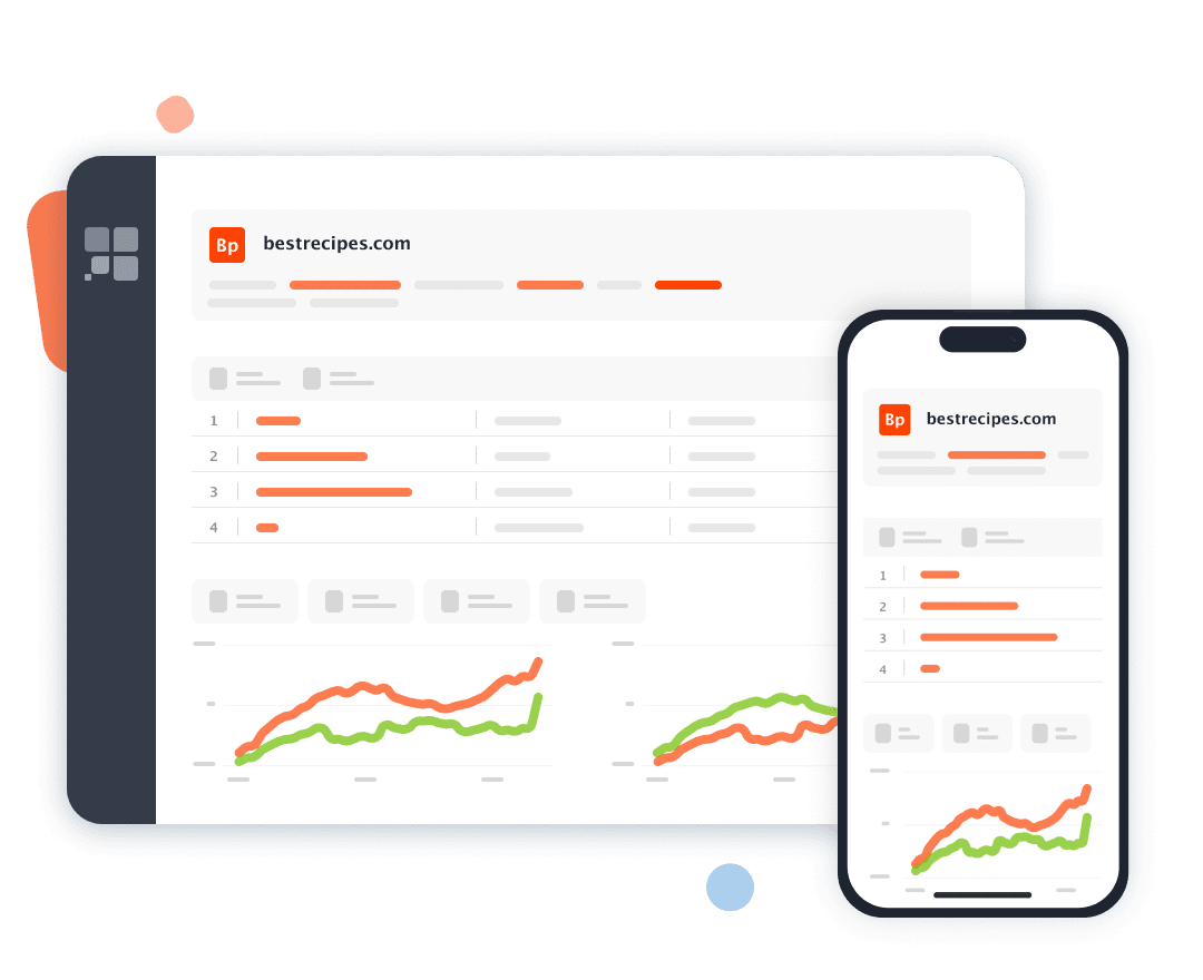 Competitors' keyword ranking reports