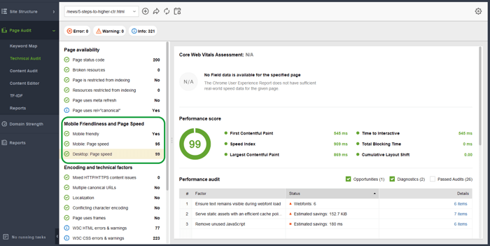 How to check Page Experience for desktop and mobile devices separately