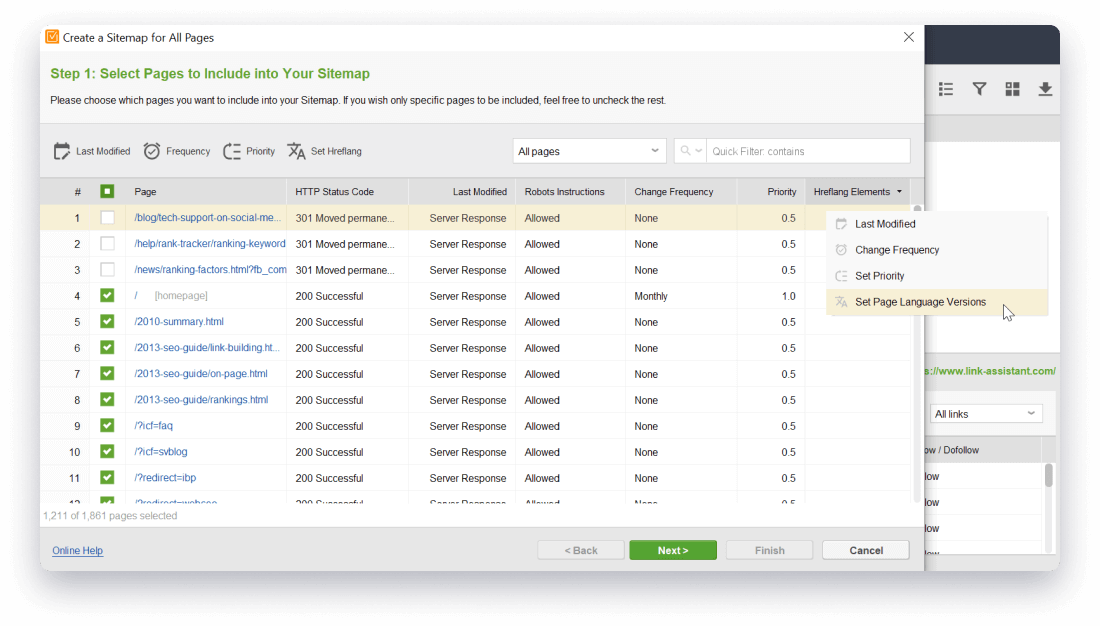 Implement hreflang tags in your XML sitemap